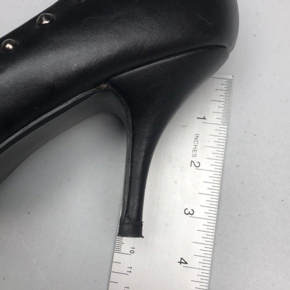 EDGY ATMOSPHERE BLACK STUDDED HEELS US9/EU39 ⭐ - Picture 10 of 11